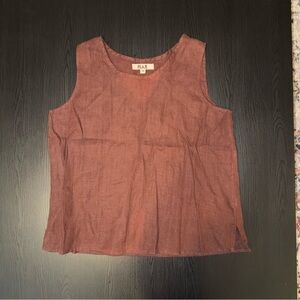 100% Linen Flax Women's Tank - Brown
